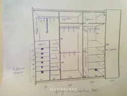 Ҳуҷраи либос 2x2 тарҳбандии акс бо андозаҳои