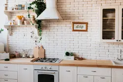 Плитка под кирпич в интерьере кухни