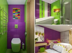 Color bathroom interior