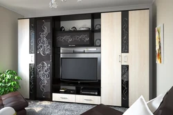 Современные стенки в гостиную фото с шкафом для одежды