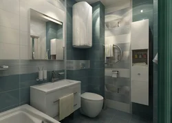 Design of a square bath combined with a toilet