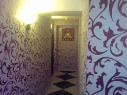 Wallpapering in the hallway design