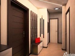Hallway design in a two-room apartment of a panel house photo