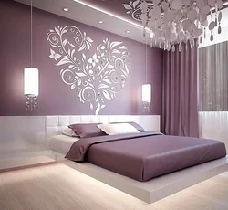 Modern walls in the bedroom photo