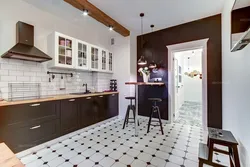 Дизайн стен и пола на кухне