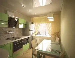 Interior of a small kitchen 8 sq m real design