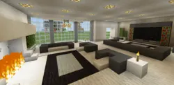 Minecraft living room design