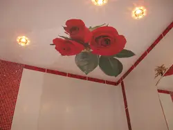 Фото потолка в ванной фотопечать