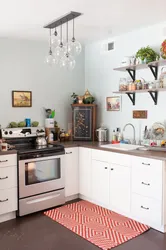 Chandelier for a small kitchen interior photo