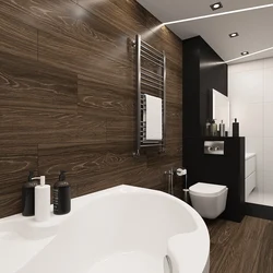 Фото бело коричневая ванная