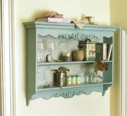 Shelves for the kitchen in Provence style photo
