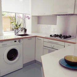 Kitchen design washing machine and refrigerator