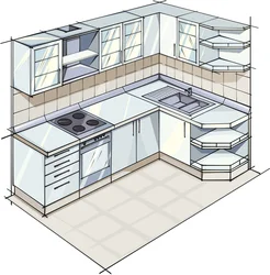 Кухня дизайн интерьера чертежи