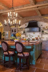 Mediterranean style kitchen interior