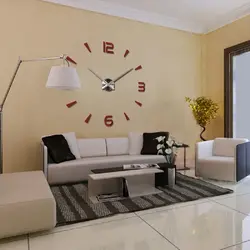 Large clock on the wall in the living room photo