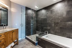 Bathtub design wood and granite