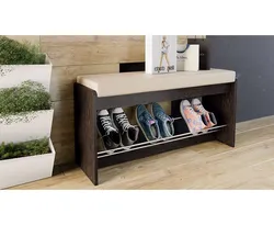 Shoe Cabinet In The Hallway With A Seat Photo