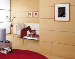 MDF panels in the living room interior photo