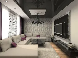 Interior of a square living room