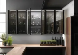 Kitchens with dark glass photos