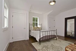 Interior of a bright bedroom door photo