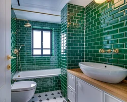 Emerald bathroom interior