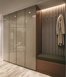 Built-in hinged wardrobes in the hallway photo design