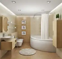Photos of bathrooms combined with a corner bath