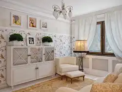 Provence üslubunda qonaq otağı foto interyerində öz evinizlə