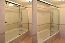 Bathtub with compartment doors photo