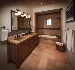 Wooden bathroom design