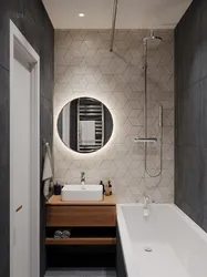 Fashionable interior of a small bathroom