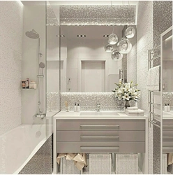 Fashionable interior of a small bathroom