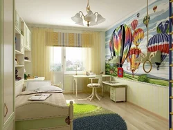 Bedroom design with a balcony for a boy