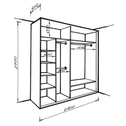Фота шафы ў спальню схема