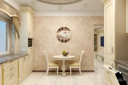 Marble wallpaper in the kitchen photo