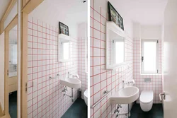 Bathroom design with grout tiles