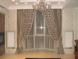 Double curtains for kitchen design