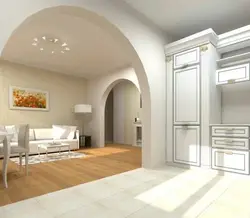 Дизайн интерьера гостиная с аркой