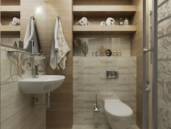 Bathroom design with photo installation