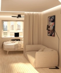 Комната в однокомнатной квартире дизайн 16 кв