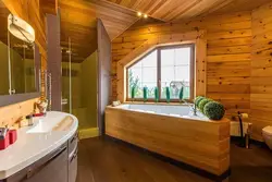 Log house bathroom design