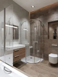 Bir otaq dizaynında vanna otağı və duş