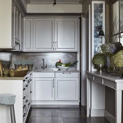 Gray Kitchen Design In Classic Style