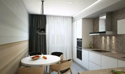 Kitchen interior in an apartment 14 sq m photo