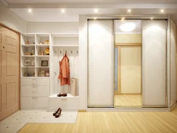 Design of a large wardrobe in the hallway