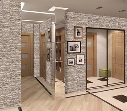 Panels for interior decoration of the hallway photo