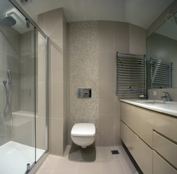 Design of a combined bathroom with shower