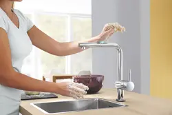 Photo of a water tap in the kitchen