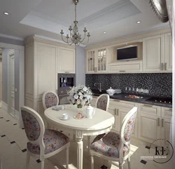Дизайн кухни в классическом стиле в квартире